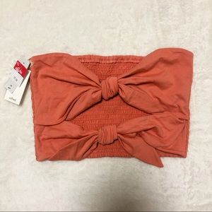 Aritzia Daveney tie front tube top